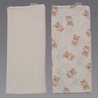 Fronha Petit Rosa Malha com 2 Unidades