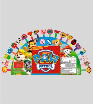 Livro Universo das Cores Patrulha Canina com 20 Lápis