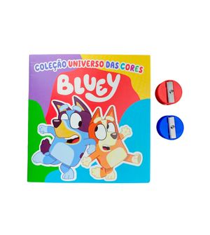 Livro Universo das Cores Bluey com 20 Lápis