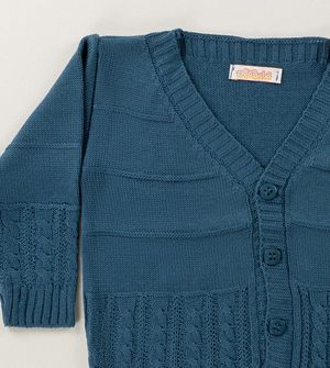 Casaco Trançado Azul