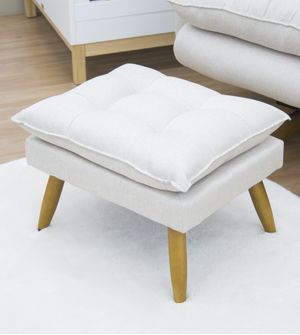 Poltrona Amamentação Cláudia Balanço e Giro com Puff Gariani