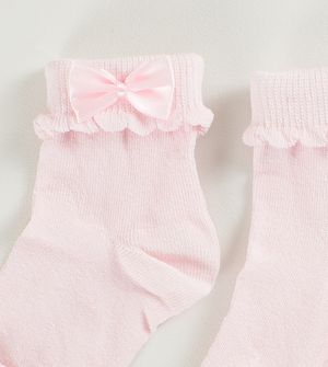 Meia Festa Lacinho Rosa - Tam. 18 a 25