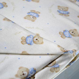 Jogo de Lençol para Mini Berço Petit Azul