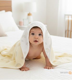 Toalha de Banho Soft Tinta com Capuz Estampado 80 x 80cm