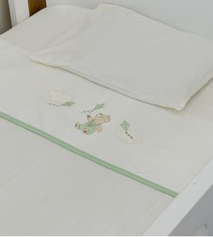 Jogo de Lençol para Berço Bordado - 25701M