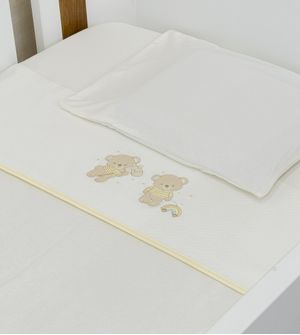 Jogo de Lençol para Berço Bordado - 25701BF