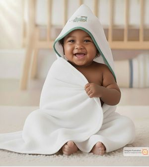 Toalha de Banho com Fralda e Capuz Linho Toys 90 x 70 cm