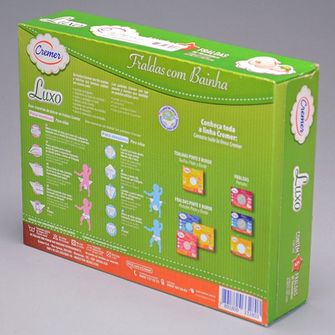 Fralda Luxo Branca Com Bainha