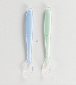 Kit Colheres de Silicone com 2 Unidades Azul/Verde Twibex