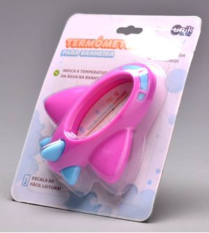 Termômetro para Banheira Avião Rosa