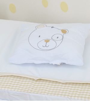 Colchonete Para Mini Berço com Travesseiro Xadrez