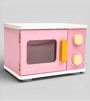 Forno Microondas em Madeira Rosa