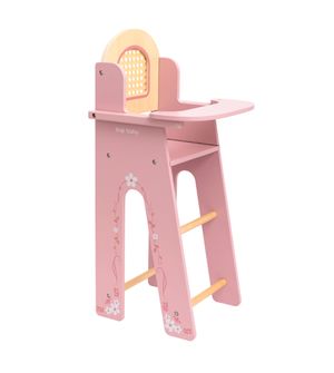 Cadeira de Papá para Boneca em Madeira Rosa