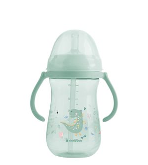 Copo com Canudo Dino World 300ml Verde - Kikka boo