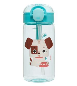 Garrafa com Canudo 460ml Cachorro Theo - Kouii