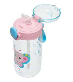 Garrafa com Canudo 460ml Borboleta Pipa - Kouii