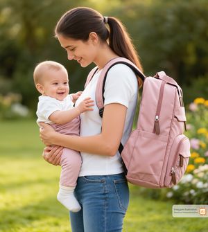 Mochila Maternidade com Trocador Rosa Twibex