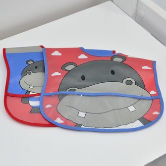 Babador Impermeável Família Baby com 2 unidades Hipopótamo - BT2111