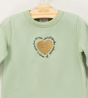 Conjunto Moletom Coraçãozinho