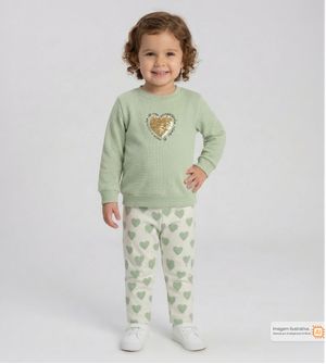 Conjunto Moletom Coraçãozinho