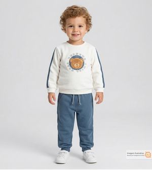 Conjunto Moletom Pequeno Amigo Urso