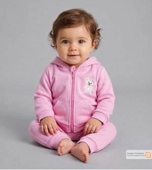 Conjunto Moletom com Capuz Ursinha