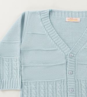 Casaco Trançado Azul