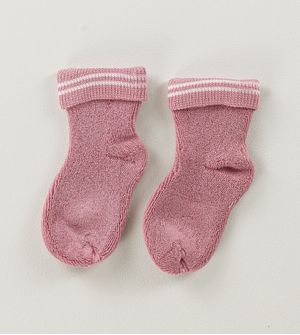 Meia Baby Atoalhada Básica Rose