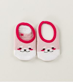 Meia Sapatilha Baby Antiderrapante Rosa