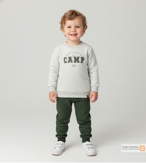 Conjunto Moletom Camp Cinza