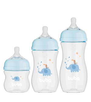 Mamadeira Easy Flow com 3 unidades Elefante Azul