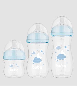 Mamadeira Easy Flow com 3 unidades Nuvem Azul