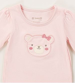 Blusa Manga Longa Ursinha Fofa