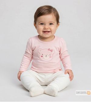 Blusa Manga Longa Ursinha Fofa