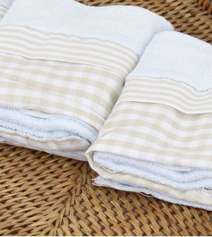 Kit Pano de Boca Plush Xadrez com 3 peças