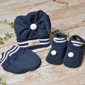 Kit Sapatos Luvas e Touca 1001 - Tam. RN