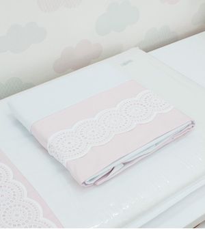 Jogo de Lençol para Berço Bordado Delicatto com 3 peças