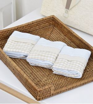 Kit Pano de Boca Plush Xadrez com 3 peças