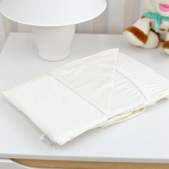 Jogo Lençol Berço Americano Malha Bege