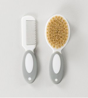 Kit Pente e Escova com Cerdas Naturais Twibex