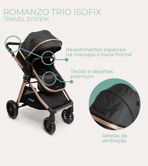 Carrinho Travel System Romanzo TRIO ISOFIX Infanti