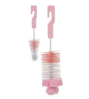 Kit Escova para Mamadeira com Esponja Rosa - 5415