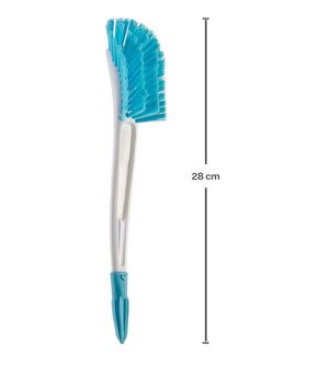 Escova para Mamadeira com Limpador de Bico Azul