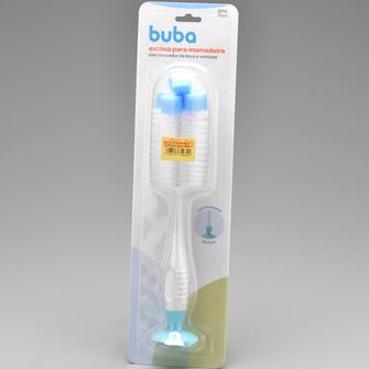 Escova para Mamadeira e Bico com Ventosa Azul - 14980