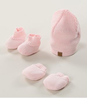 Kit Touca Luva e Sapato Carinho - Tam. RN