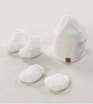 Kit Touca Luva e Sapato Carinho - Tam. RN