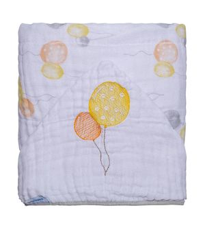 Toalha Soft Balões com Capuz Bordado 80 x 90cm