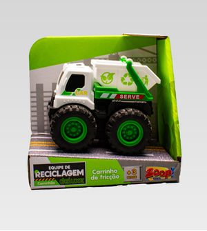 Mini Caminhão Equipe de Reciclagem