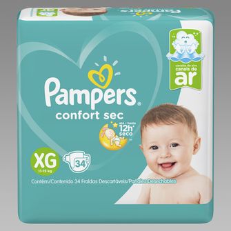 Fralda Pampers Confort Sec Mega