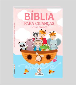 Bíblia para Crianças - Letras Grandes Rosa